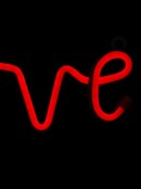 Red Love Flat Neon Flex Rope Light Display - 30cm