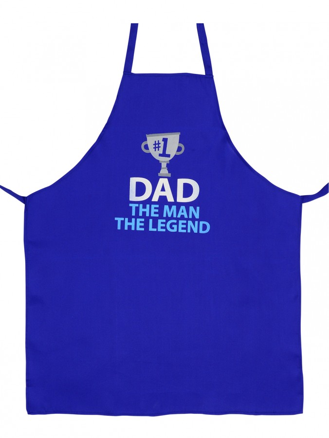 Dad The Man, The Legend Apron In Blue - 85cm