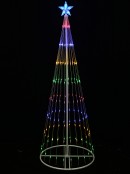 1.9m Multi Colour Digital LED String Fairy Light Conical Outdoor Christmas Tree