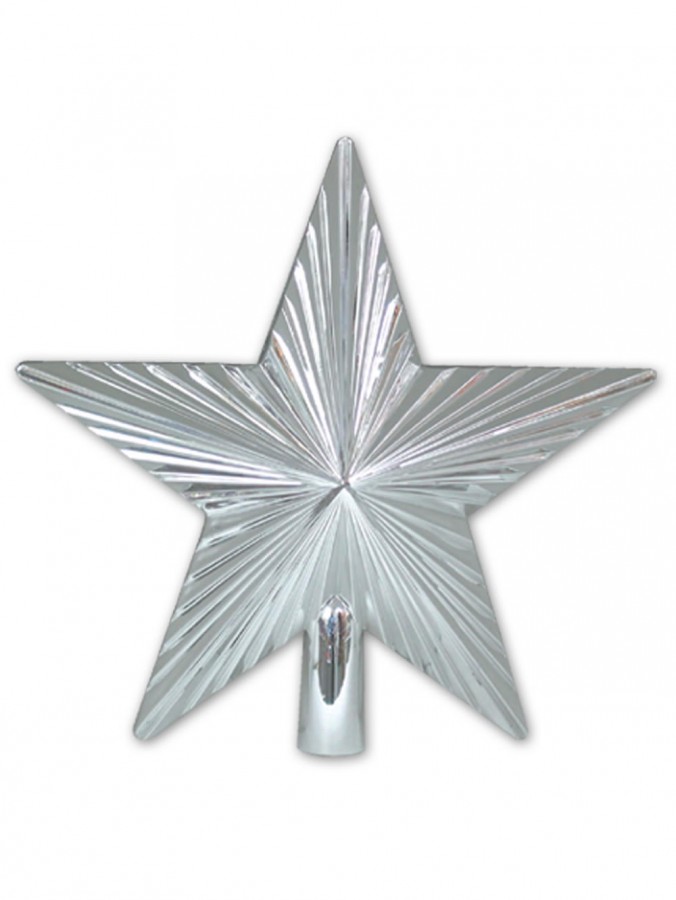 Metallic Silver Treetop Star - 20cm