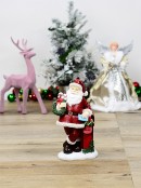 Classic Santa Claus & Mail Post Box Decorative Resin Statue Ornament - 33cm