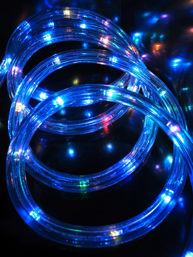 Multi Colour Auto Changing LED Tube Rope Light - 30m