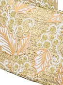9m Holly Leaf & Berries On Gold Organza Wide Cut Ribbon 