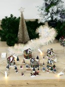 Christmas LED Battery Village Scene With Townsfolk Figurines - 24 Piece Set