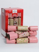 Jolly Santa & Christmas Trees On Brown Christmas Cracker Bon Bons - 12 x 29cm