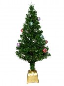 Multi Colour Fibre Optic Christmas Tree with Baubles, Stars & 150 Tips - 1.2m