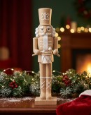 26cm Wooden Look Toy Soldier Drummer Boy Resin Figurine