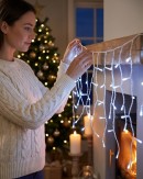 420 Cool White LED Icicle Lights 8 Function With Memory Hold | 10m