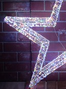 Multi Colour LED 3D Standing Lucid Christmas Star Light Display - 1m