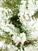Heavily Flocked Antarctic Snow Pine Christmas Garland With 180 Tips - 2.7m