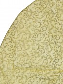 Gold Glitter Tree Skirt With Traditional Print & Gold Cord Trim - 1.2m
