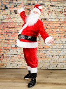 Santa Round Frame Novelty Costume Glasses - One Size Fits Most