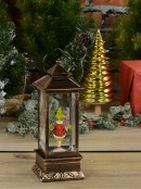 28cm Grinch With String Lights In Swirling Glitter Snow Globe Lantern