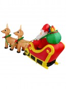 2.4m Santa, Sleigh & Reindeer Illuminated Christmas Inflatable