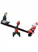 Santa & Family Playing In The Tree Park Christmas Figurines - 7 Piece Set