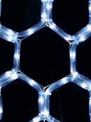 Cool White LED Branched Star Snowflake Rope Light Silhouette - 40cm