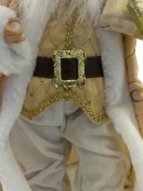 Gold & Ivory Suit Standing Decorative Santa With Gifts - 46cm
