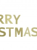 Merry Christmas Gold Glitter Letter Banner Decoration - 1.5m