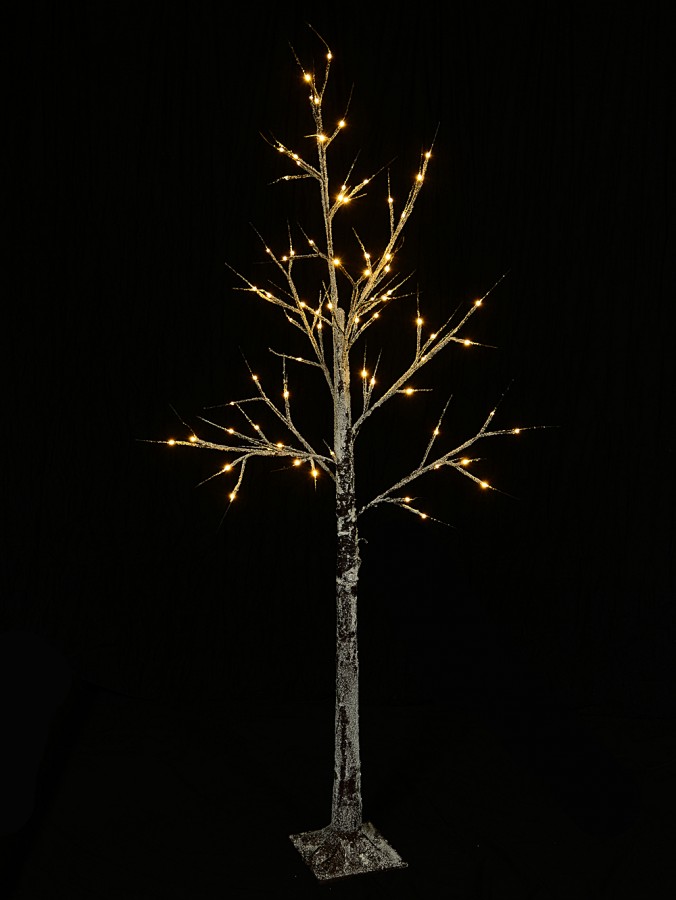 Neutral White LED & Snow Accented Winter Forest 3D Christmas Tree - 1.5m