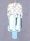 12cm Shiny Teal Popsicle With Frosting & Sprinkles Christmas Tree Ornament