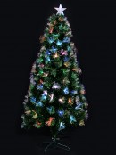 Vivid Multi Colour Dynamic LED Fibre Optic Christmas Tree With 185 Tips - 1.5m