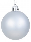 32x 60mm & 15cm Silver Matte, Shiny, Pearl & Glitter Christmas Baubles