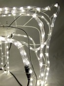 Warm White LED 3D Standing Buck Rope Light Display - 76cm