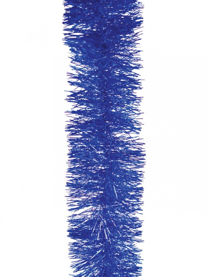 Large Blue Metallic Tinsel Garland - 5.5m