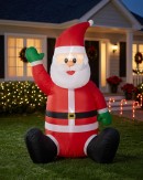 1.8m Jolly Sitting Santa | LED Outdoor Christmas Inflatable