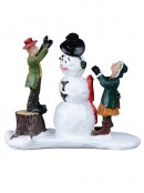 Building Snowmen In The Tree Snow Park Christmas Figurines - 8 Piece Set