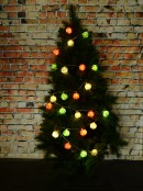 24 Warm White LED With Red, Green & Gold Baubles 3.4m String Light