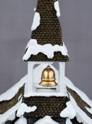 Winter Church LED Christmas Village Scene With Animated Bell & Tree - 35cm