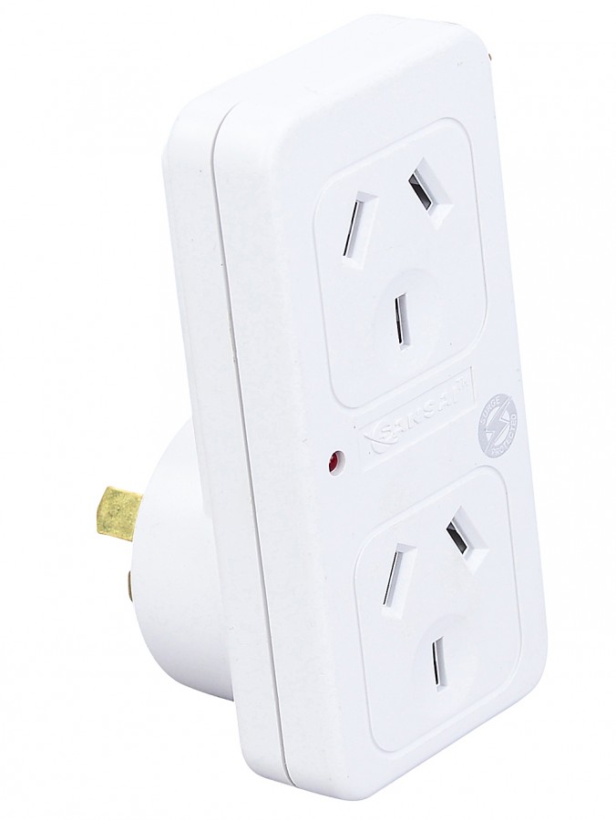 Sansai Double Adapter With Surge Protection