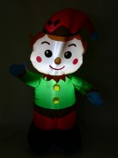 Toy Look Greeting Elf Illuminated Christmas Inflatable Display - 1.2m