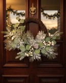 50cm Frosted Winter Christmas Wreath With Snowberries & Flocked Foliage