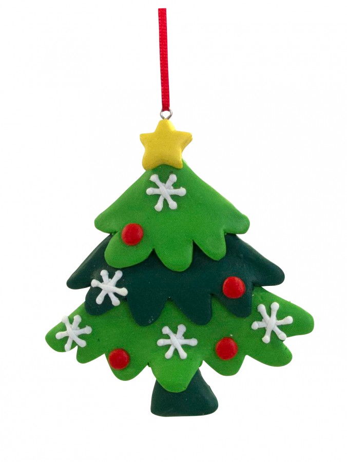christmas tree clay dough hanging ornament 95mm christmas tree clay dough hanging ornament 95mm