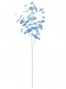 72cm Iridescent Light Blue Eucalyptus Round Leaf Spray Long Christmas Stem