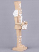 26cm Wooden Look Toy Soldier Drummer Resin Figurine Ornament