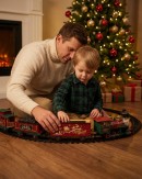 36 Piece Christmas Express Large Scale Train Set With Real Smoke