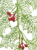 Lime Filigree Holly Leaf Wired Garland - 1.9m