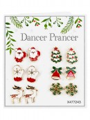 Assorted Christmas Novelty Stud Earrings Multi Pack | 6 Pairs