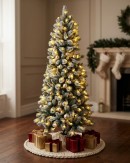 1.8m Ponoka Flocked Dual Colour LED Christmas Tree | 550 Tips & 250 Lights