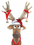Funny Sitting Life Size Christmas Reindeer Resin Decor - 1.4m