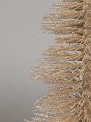 Large Glittered Champagne Spiral Pine Needle Christmas Table Top Tree - 30cm