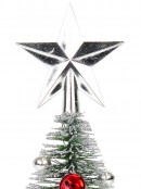 Silver Tip Decorated Christmas Tree Table Top Ornament - 20cm