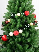 2m Red, Green, Soft Rose Gold & Champagne Christmas Bauble Garland