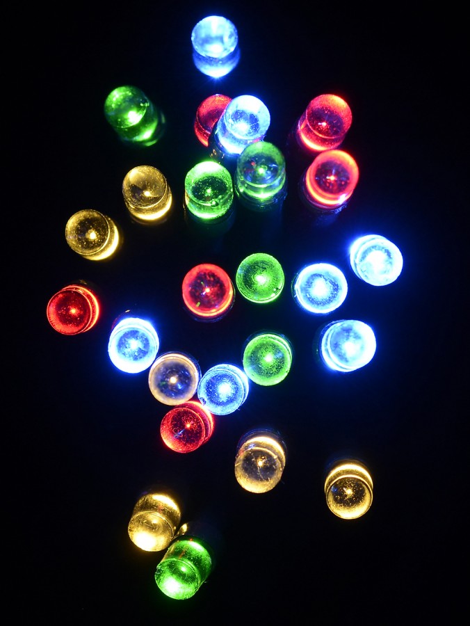 100 Multi Colour LED Concave Bulb USB String Lights - 8m