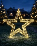 80cm Neutral White LED Lucid Star 3D Outdoor Motif | 1700 Seed Bulbs