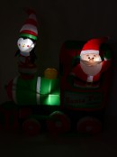 Santa Fun Railways Train Illuminated Christmas Inflatable Display - 1.8m