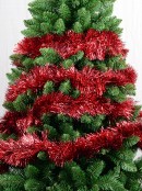 5m Red Metallic Fir Needle 8ply 15cm Tinsel Garland